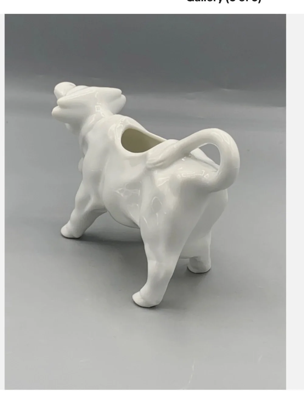 Vintage White Cow Creamer unmarked